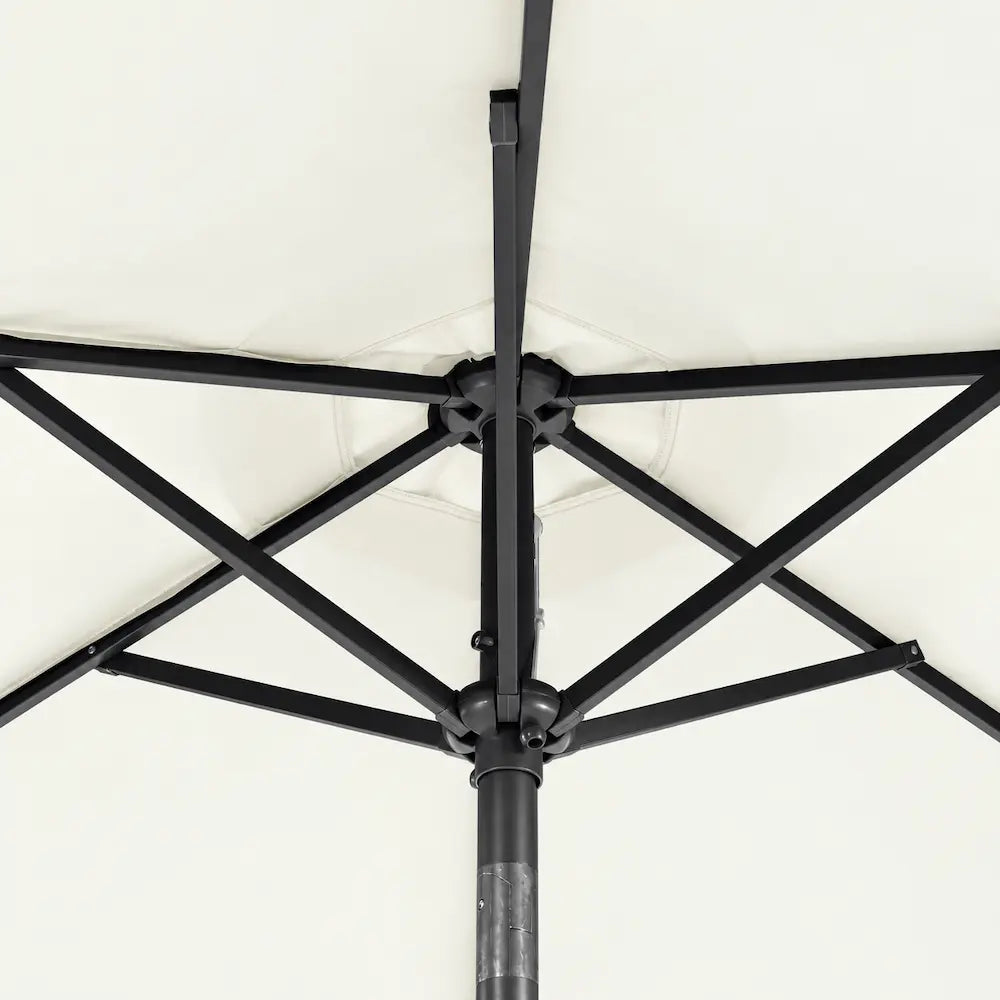 Small Market Umbrella 2.25m White - Steel Pole, Crank & Tilt | Placette