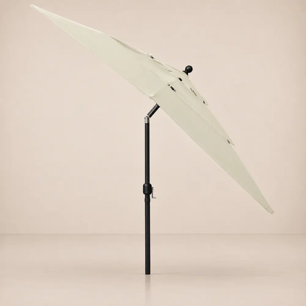 3-Tier Market Umbrella 2.5m Sand - Aluminium, Crank & Tilt | Tonnelle