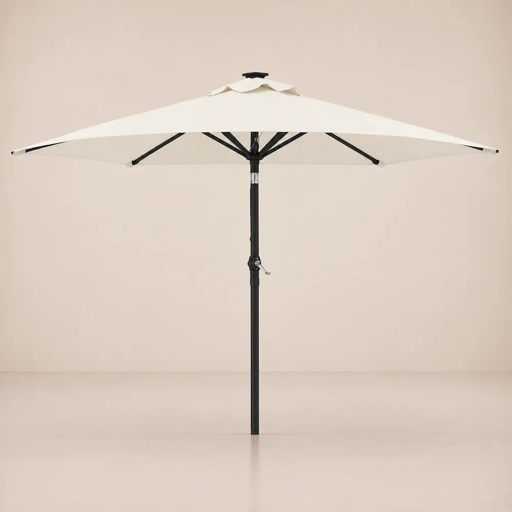 Small Market Umbrella 2.25m White - Steel Pole, Crank & Tilt | Placette