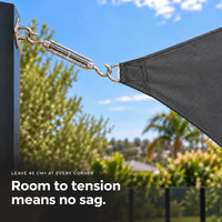 Triangular Shade Sail Anthracite | Water-Resistant Sun & Rain Cover | Genoa