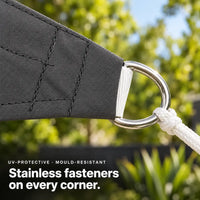 Triangular Shade Sail Anthracite | Water-Resistant Sun & Rain Cover | Genoa