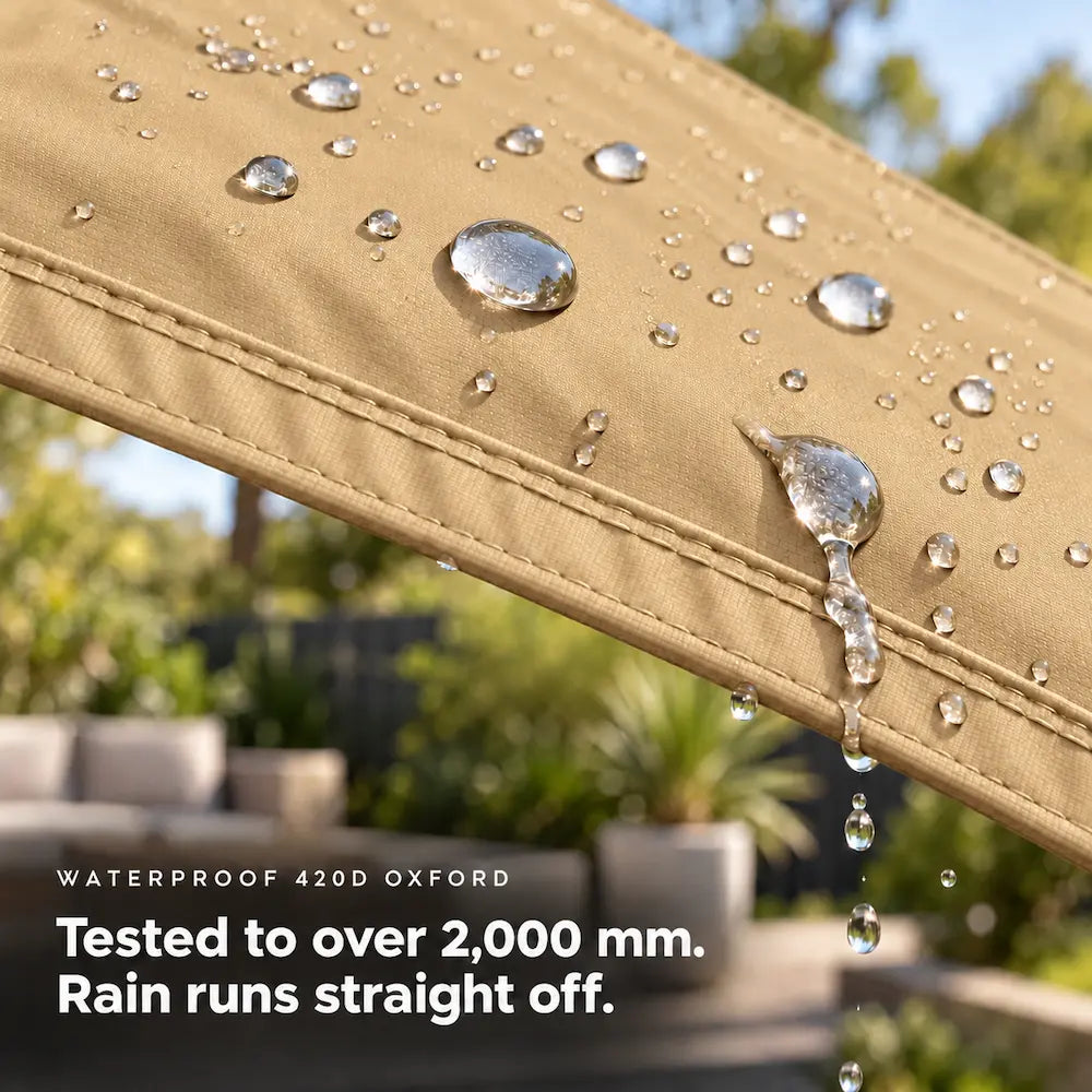 Waterproof Triangular Shade Sail | Stainless D-Rings | Jib