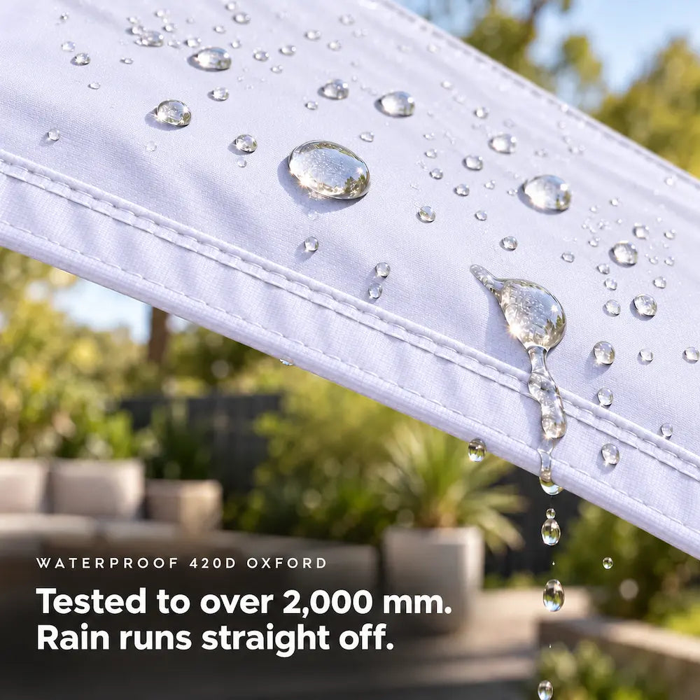 Waterproof Rectangular Shade Sail | Stainless D-Rings | Tradewind