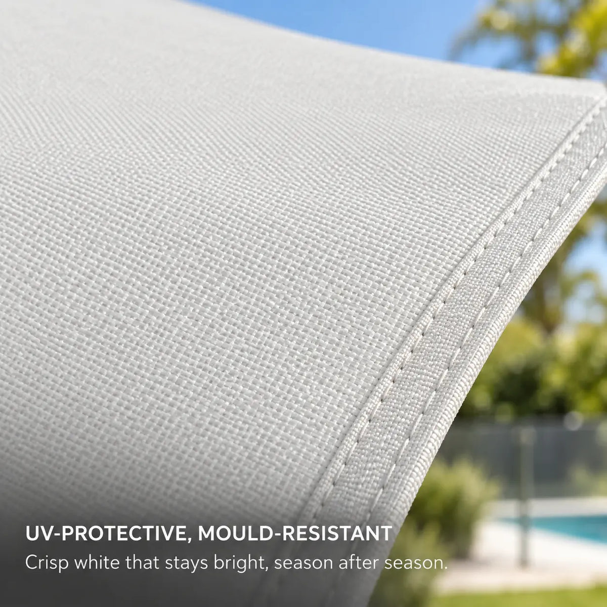 Shade sail white Ripstop UV-protective fabric Image