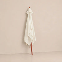 Market Umbrella 2x3m Rectangular Cream - Hardwood Pole, Single Pulley | Bastide