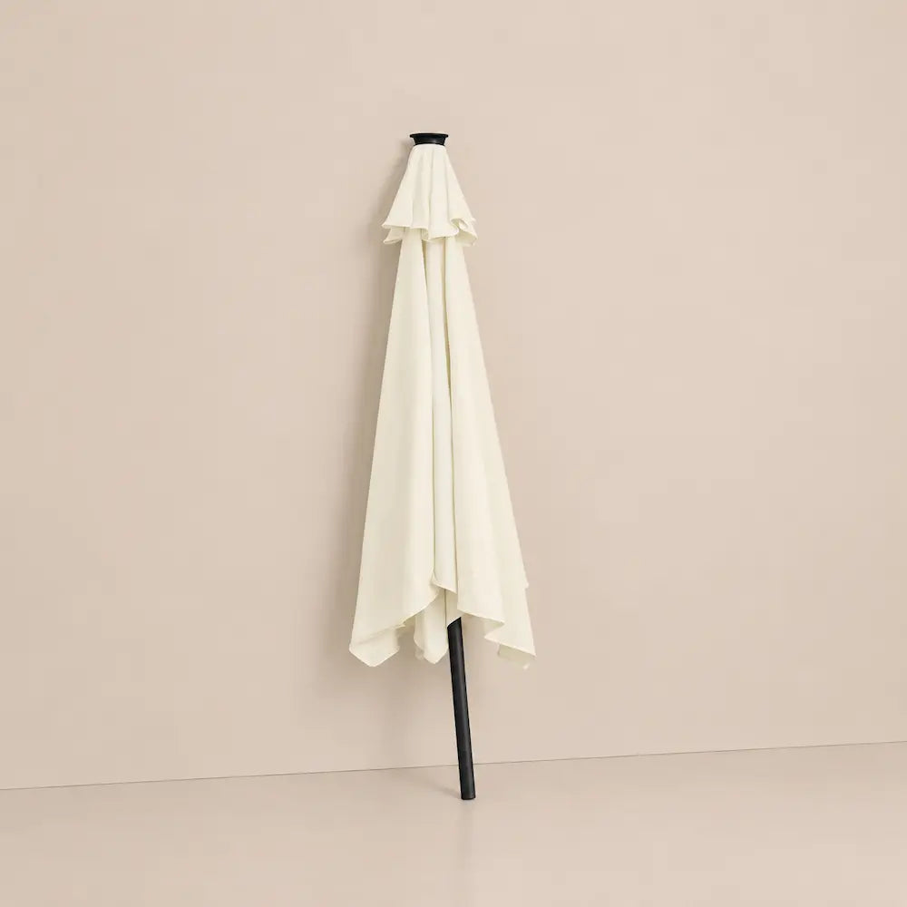 Small Market Umbrella 2.25m White - Steel Pole, Crank & Tilt | Placette