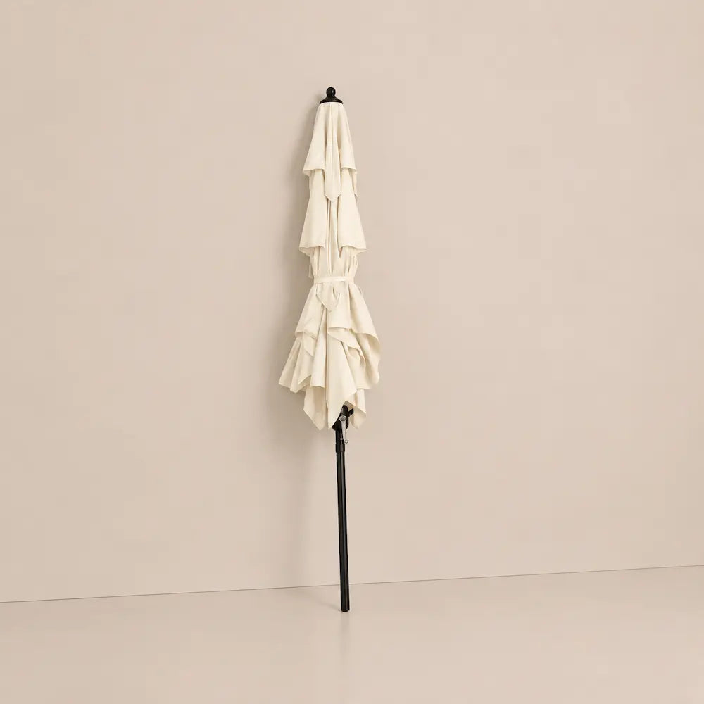 3-Tier Market Umbrella 2x2m Square Sand - Aluminium, Crank & Tilt | Restanque
