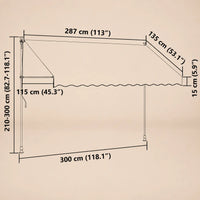 Manual Retractable Awning Cream | Persienne