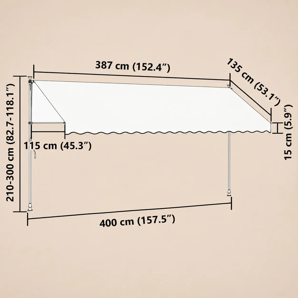 Manual Retractable Awning Anthracite | Volet