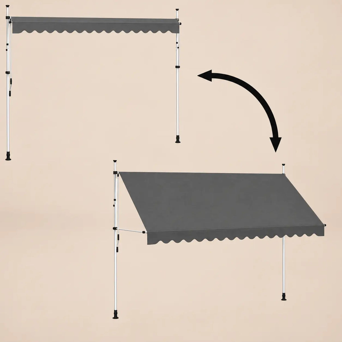 Manual Retractable Awning Anthracite | Volet