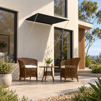 anthracite manual retractable awning shading outdoor patio