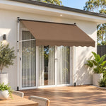 Manual Retractable Awning Taupe | Ocre
