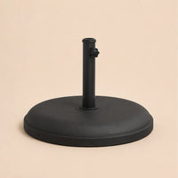 Round black patio umbrella base with locking bolt – 25kg anthracite weighted stand for outdoor umbrella, product view