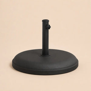 Round black patio umbrella base with locking bolt – 25kg anthracite weighted stand for outdoor umbrella, product view