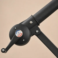Round cantilever umbrella crank handle with UP/DOWN winding mechanism – Solano 3m Sand Solar LED