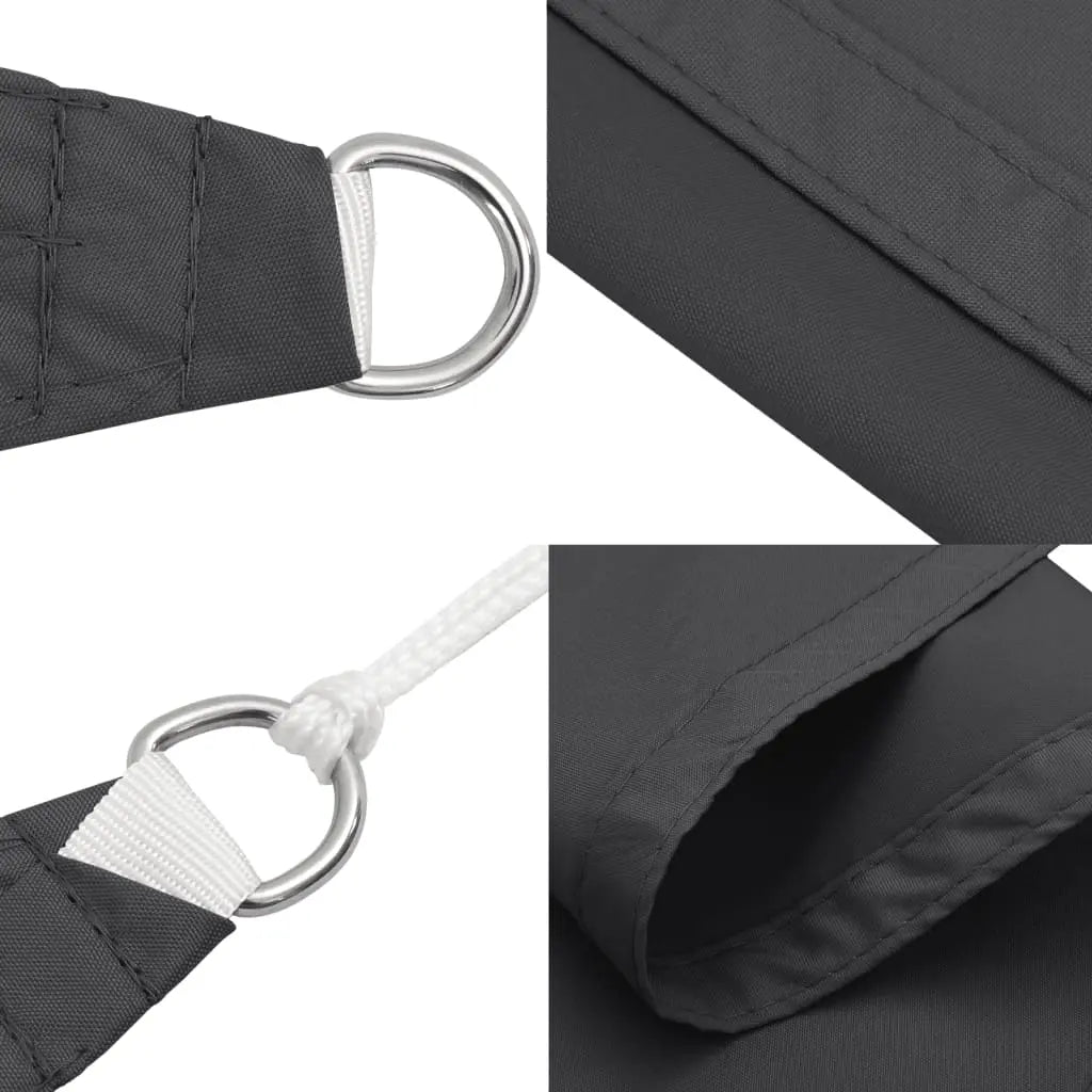 Rectangular Shade Sail Anthracite - UV-Protective, Mould-Resistant | Dacron