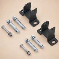 Retractable awning wall mounting hardware with steel brackets and expansion bolts