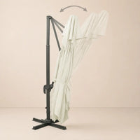 Tilt function of the 3x4m rectangular cantilever umbrella allowing adjustable shade angles throughout the day