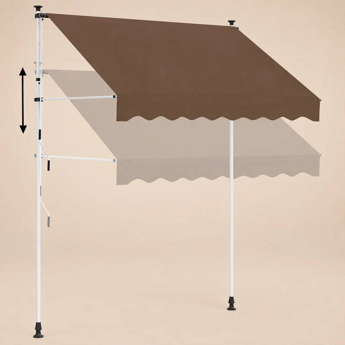 Manual Retractable Awning Taupe | Ocre