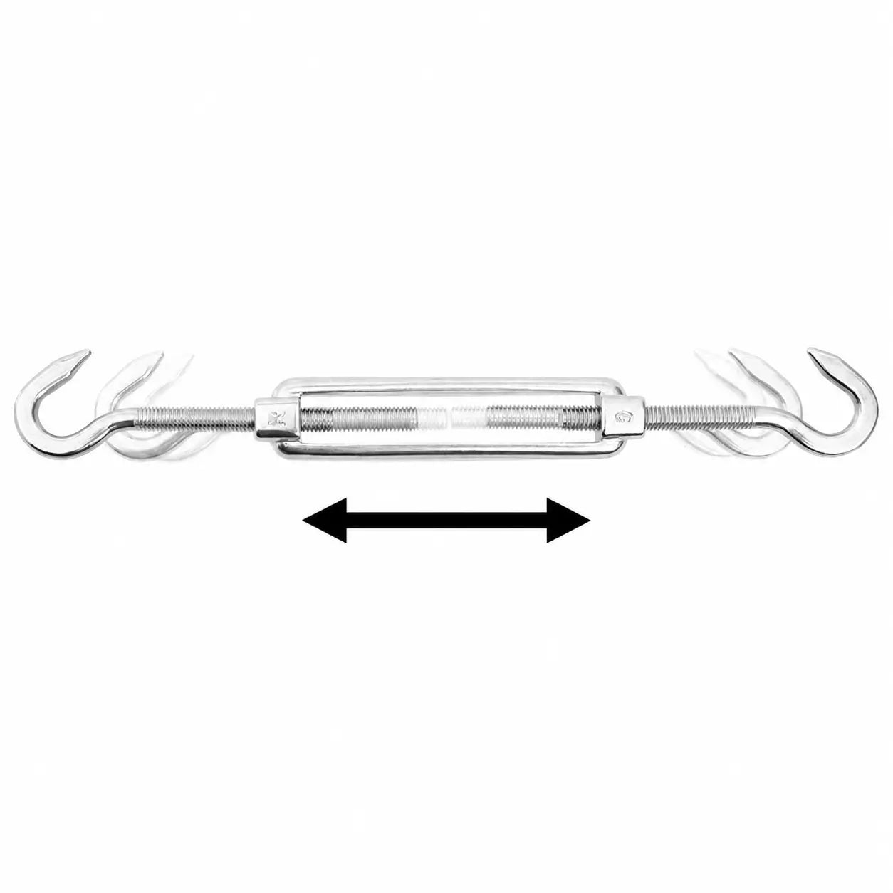 Shade Sail Fitting Kit – Stainless Steel | 4 Pad Eyes, 2 Carabiners, 2 Turnbuckles