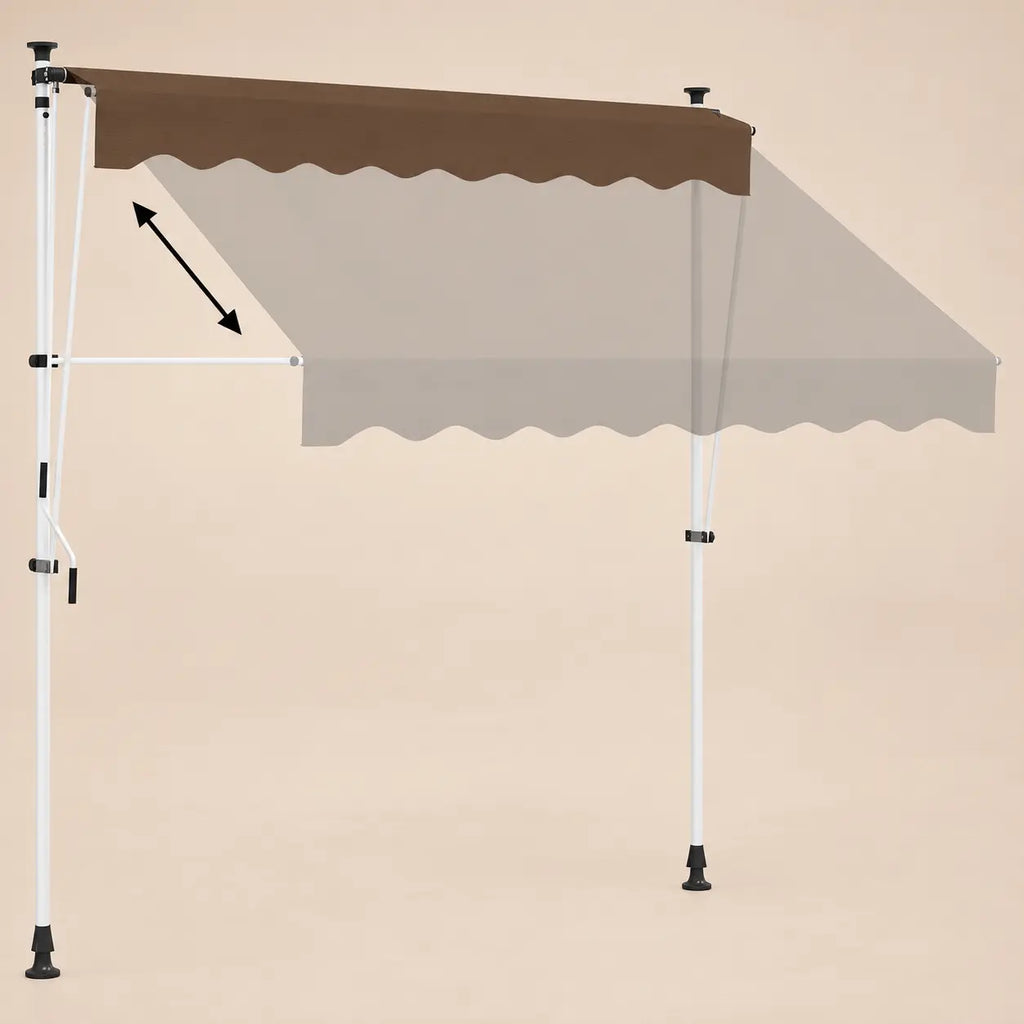 Manual Retractable Awning Taupe | Ocre