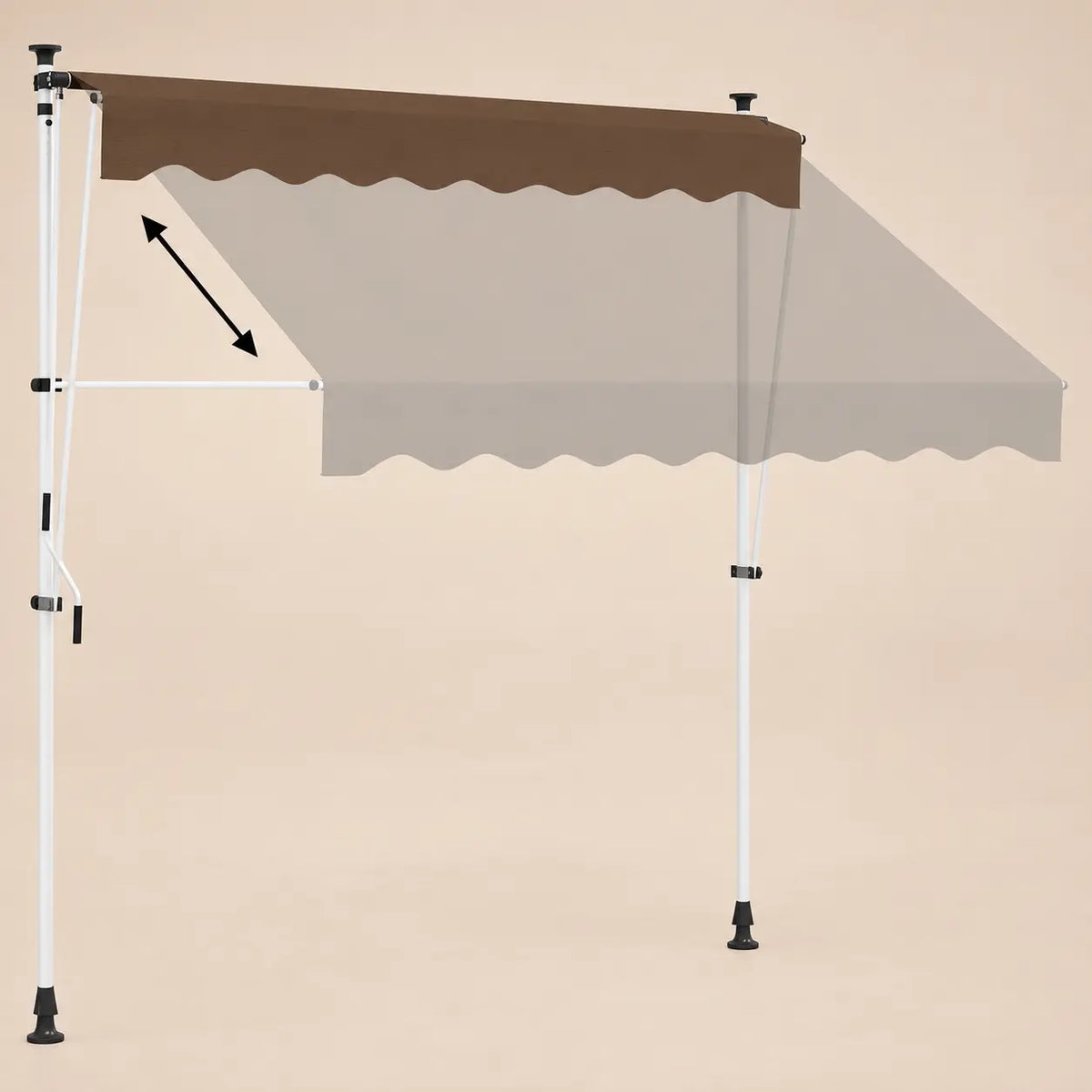 Manual Retractable Awning Taupe | Ocre