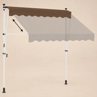 Manual Retractable Awning Taupe | Ocre