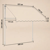 Manual Retractable Awning Taupe | Ocre